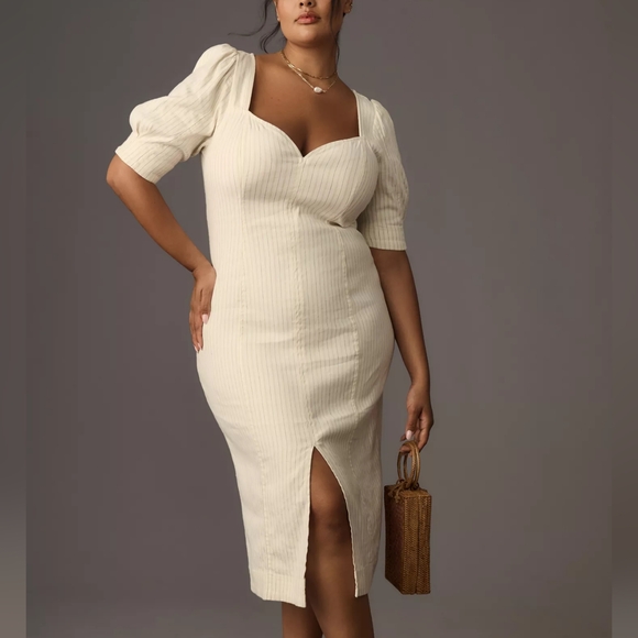 Anthropologie Pilcro Sweetheart Column Midi Dress